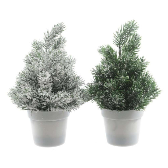 /SAPIN D/POT VERT GIVRE D12 de Luminéo et Décoris - produits de décoration dans 🌲Sapin de Noël artificiel
