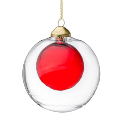 BOULE VR LOOP ROUGE de BIZZOTTO - Déco de la maison et du jardin dans Boule pour sapin de Noël