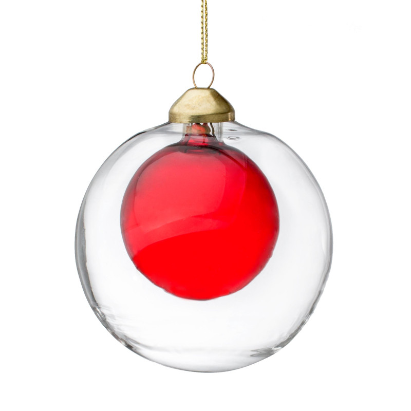 BOULE VR LOOP ROUGE de BIZZOTTO - Déco de la maison et du jardin dans Boule pour sapin de Noël