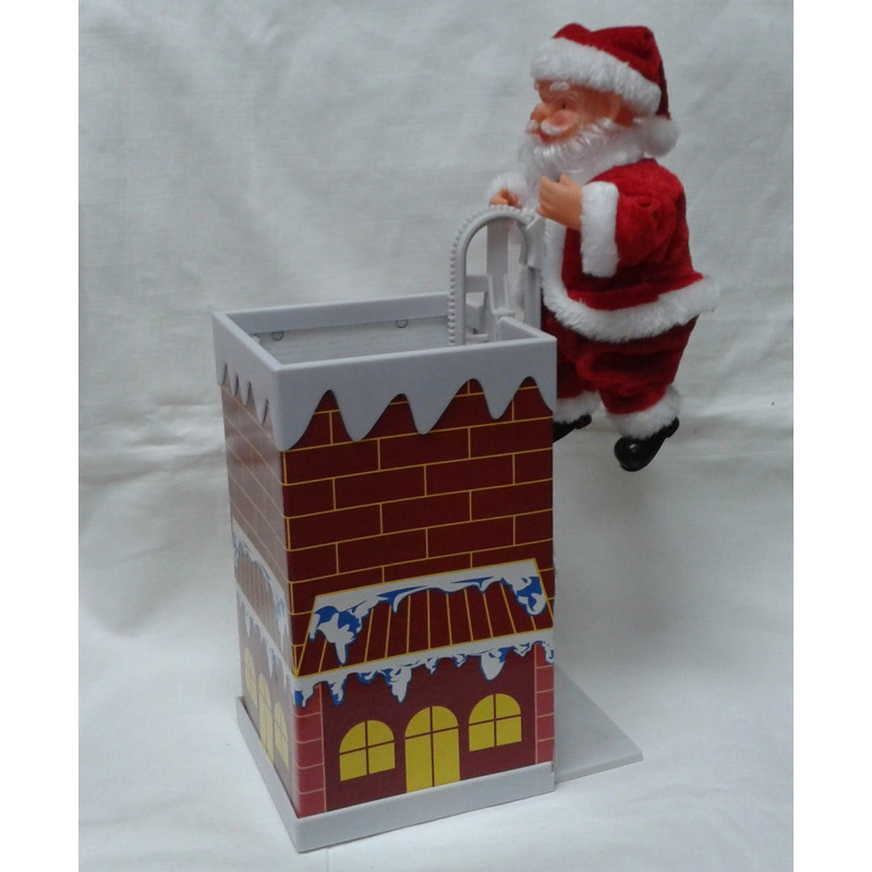 AUTOMATE PERE NOEL CHEMINEE 25CM de Déco de Noël - Jardinerie Bordeaux et Libourne dans 🧑‍🎄Figurines animées de Noël
