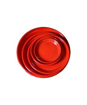 SOUCOUPE RONDE COQUELICOT D14 de Poterie d'Albi - Poterie de qualité à Bordeaux dans Les Poteries d'Albi