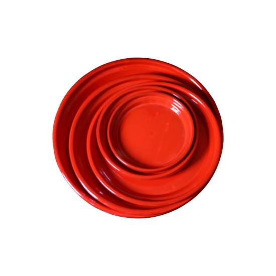 SOUCOUPE RONDE COQUELICOT D14 de Poterie d'Albi - Poterie de qualité à Bordeaux dans Les Poteries d'Albi