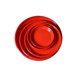 SOUCOUPE RONDE COQUELICOT D14 de Poterie d'Albi - Poterie de qualité à Bordeaux dans Les Poteries d'Albi