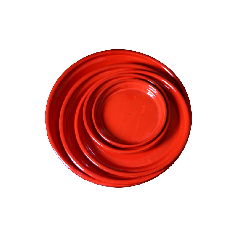 SOUCOUPE RONDE COQUELICOT D14 de Poterie d'Albi - Poterie de qualité à Bordeaux dans Les Poteries d'Albi