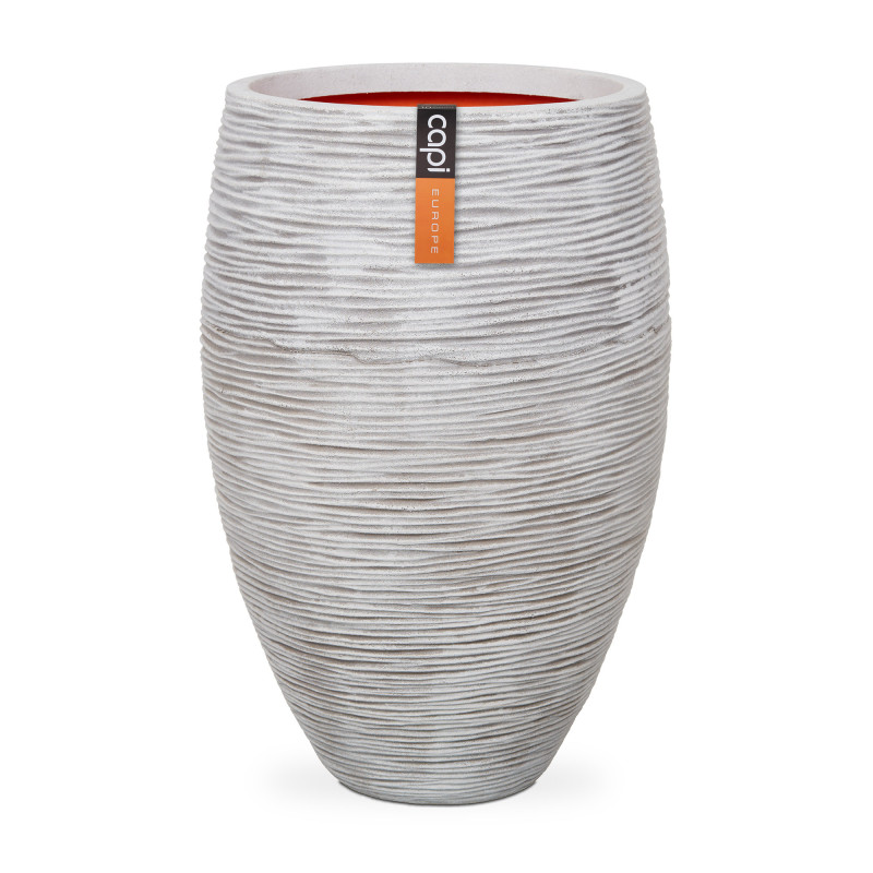 Pot ELEGANCE DELUXE 56X84 IVOIRE de Capi Europe - Cache et pot décoratifs design dans Cache-pot et pot déco