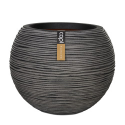 Pot BOULE STRIE 62X48 ANTHRACITE de Capi Europe - Cache et pot décoratifs design dans Cache-pot et pot déco