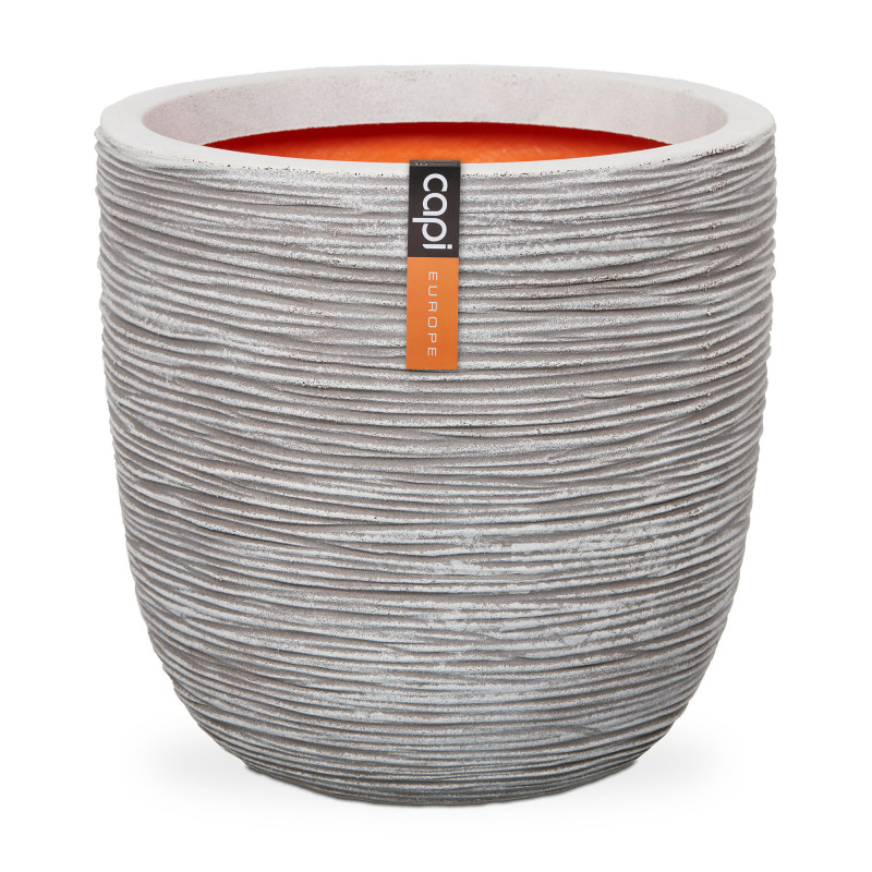 POT OEUF STRIE 35X34 IVOIRE de Capi Europe - Cache et pot décoratifs design dans Cache-pot et pot déco