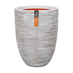 Pot ELEGANCE BAS STRIE 46X58 IVOIR de Capi Europe - Cache et pot décoratifs design dans Cache-pot et pot déco
