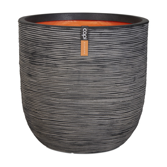 POT OEUF STRIE 54X52 ANTHRACITE de Capi Europe - Cache et pot décoratifs design dans Cache-pot et pot déco