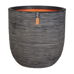 POT OEUF STRIE 54X52 ANTHRACITE de Capi Europe - Cache et pot décoratifs design dans Cache-pot et pot déco