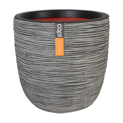 POT OEUF STRIE 43X41 ANTHRACITE de Capi Europe - Cache et pot décoratifs design dans Cache-pot et pot déco