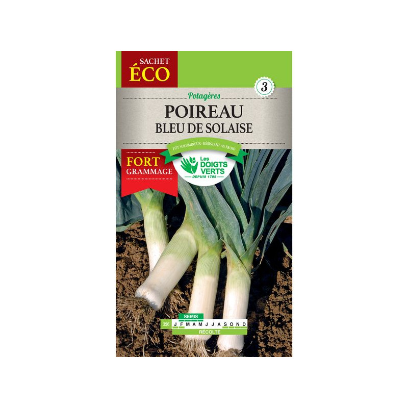 Poireau Bleu De Solaise-Gm -graines de Les Doigts Verts - graines de Gironde à Bordeaux dans Graines de Poireau