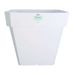 Pot Soleilla Carre 30 Blanc -Pot Riviera de Riviera - fabricant de Pots à reserve d'eau et sans réserve dans Pots en plastique