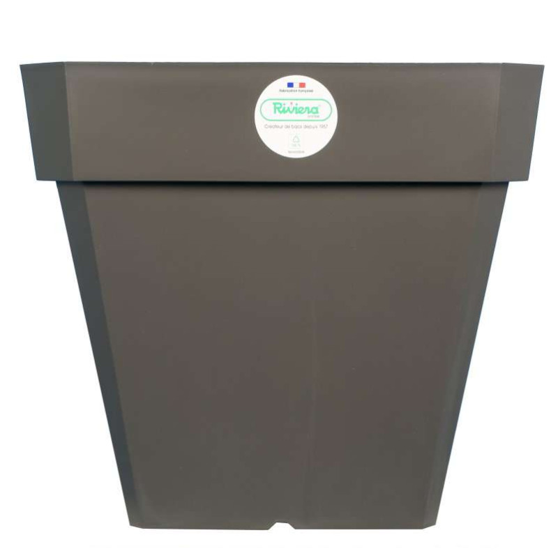 Pot Soleilla Carre 40 Gris Paillete -Pot Riviera de Riviera - fabricant de Pots à reserve d'eau et sans réserve dans Pots en ...