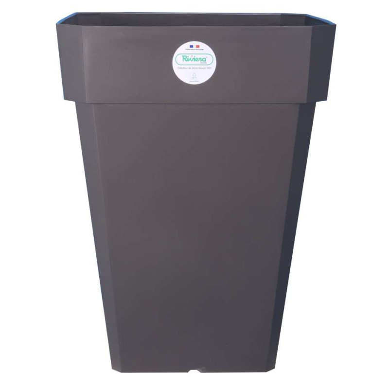Pot Soleilla Carre H53 Gris Paillet -Pot Riviera de Riviera - fabricant de Pots à reserve d'eau et sans réserve dans Pots en ...