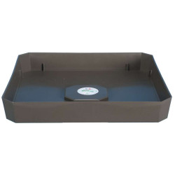 Plateau Soleilla 22X22 Gris Paillet -Pot Riviera de Riviera - fabricant de Pots à reserve d'eau et sans réserve dans Soucoupe...