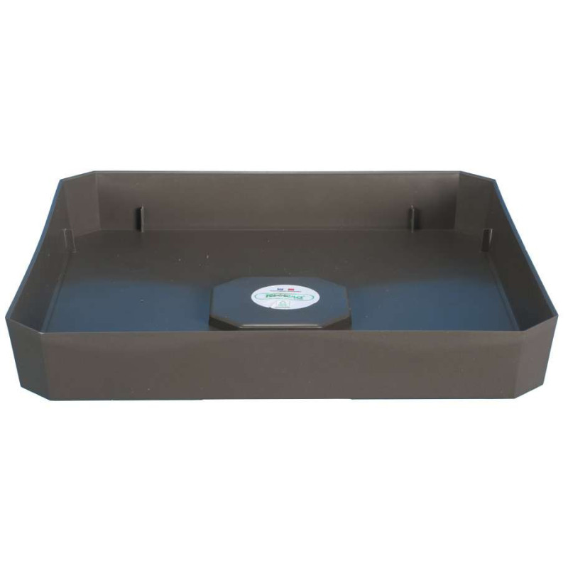 Plateau Soleilla 22X22 Gris Paillet -Pot Riviera de Riviera - fabricant de Pots à reserve d'eau et sans réserve dans Soucoupe...