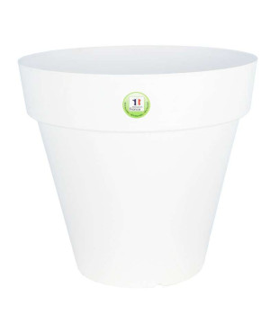 Pot Soleilla Rond 20 Blanc -Pot Riviera de Riviera - fabricant de Pots à reserve d'eau et sans réserve dans Pots en plastique