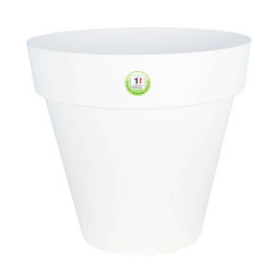 Pot Soleilla Rond 20 Blanc -Pot Riviera de Riviera - fabricant de Pots à reserve d'eau et sans réserve dans Pots en plastique
