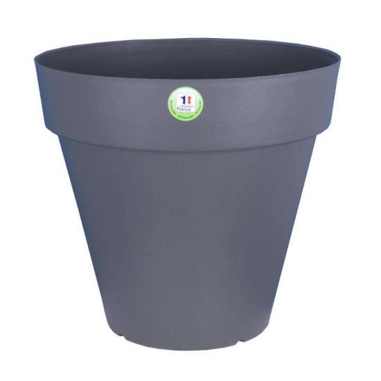 Pot Soleilla Rond 20 Gris -Pot Riviera de Riviera - fabricant de Pots à reserve d'eau et sans réserve dans Pots en plastique