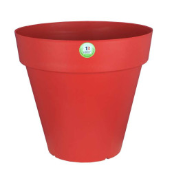 Pot Soleilla Rond 25 Rouge -Pot Riviera de Riviera - fabricant de Pots à reserve d'eau et sans réserve dans Pots en plastique