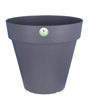 Pot Soleilla Rond 25 Gris -Pot Riviera de Riviera - fabricant de Pots à reserve d'eau et sans réserve dans Pots en plastique