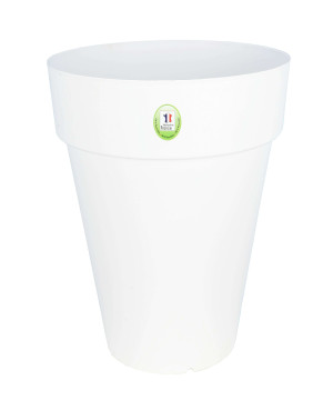 Pot Soleilla Haut 53 Blanc -Pot Riviera de Riviera - fabricant de Pots à reserve d'eau et sans réserve dans Pots en plastique