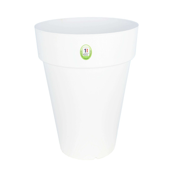 Pot Soleilla Haut 66 Blanc -Pot Riviera de Riviera - fabricant de Pots à reserve d'eau et sans réserve dans Pots en plastique