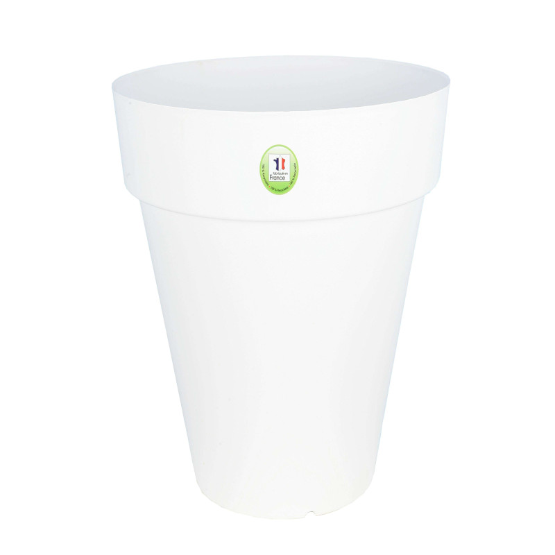 Pot Soleilla Haut 66 Blanc -Pot Riviera de Riviera - fabricant de Pots à reserve d'eau et sans réserve dans Pots en plastique