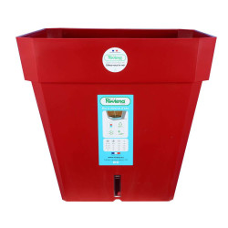 /Pot Loft Carre 50 Rouge -Pot Riviera de Riviera - fabricant de Pots à reserve d'eau et sans réserve dans Pots en plastique
