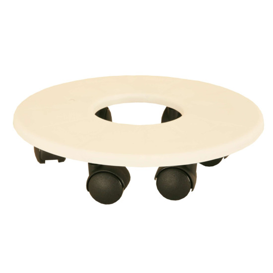 Support 4 Roulettes D19 Blanc -Pot Riviera de Riviera - fabricant de Pots à reserve d'eau et sans réserve dans Support de pot