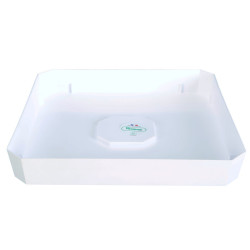 Plateau Soleilla 28X28 Blanc -Pot Riviera de Riviera - fabricant de Pots à reserve d'eau et sans réserve dans Soucoupe de pots