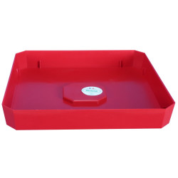 Plateau Soleilla 28X28 Rouge -Pot Riviera de Riviera - fabricant de Pots à reserve d'eau et sans réserve dans Soucoupe de pots