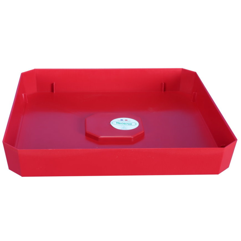 Plateau Soleilla 28X28 Rouge -Pot Riviera de Riviera - fabricant de Pots à reserve d'eau et sans réserve dans Soucoupe de pots