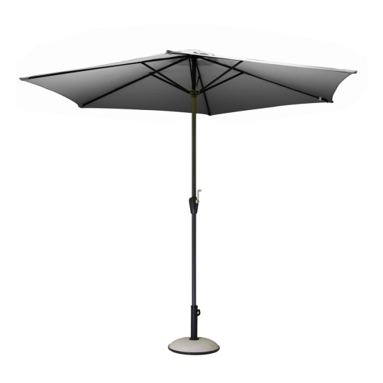 PARASOL 300 MANIVELLE GRIS de Proloisirs - Océo - table et fauteuil et mobilier de jardin dans 🏖️ Parasol pour l'exterieur