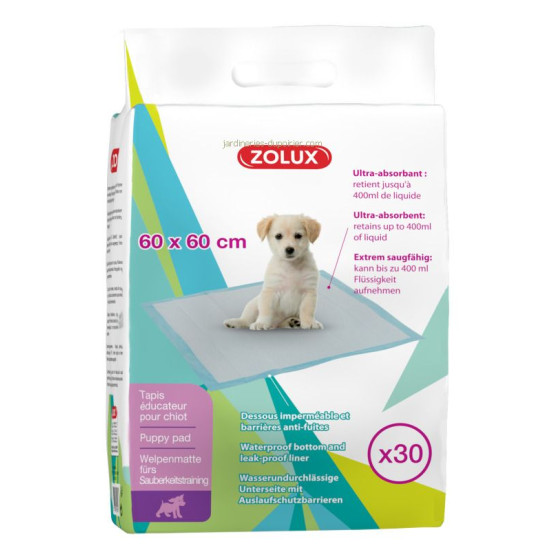 TAPIS EDUC CHIOT 60X60CM X30 de Zolux - Produit pour animaux dans Soins et Hygiene pour chiens