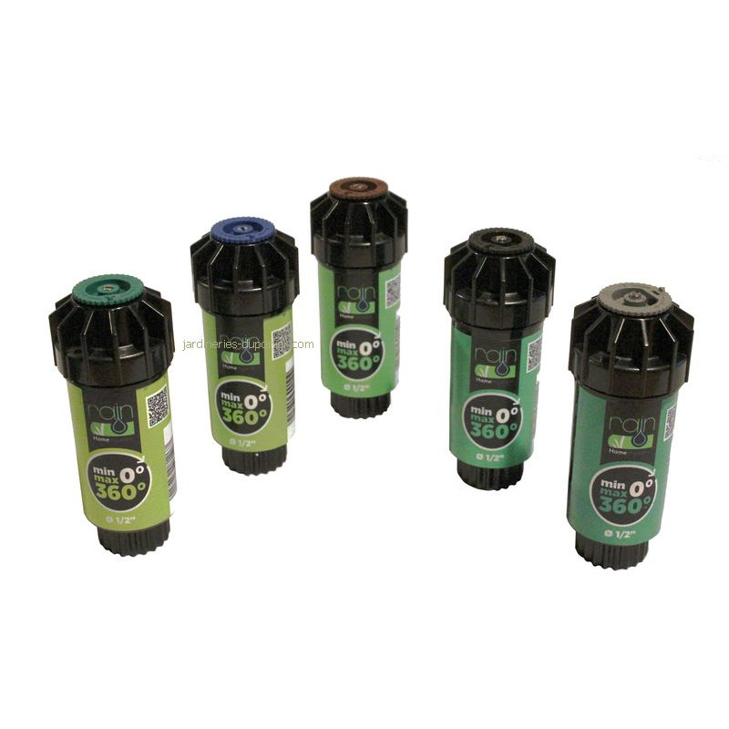 Arroseur Turbine Mini Rain ADJ S050S - Buses Incluses - Portée 5,5 à 11 M - Réglable 40°–360° - Pour Pelouse & Jardins