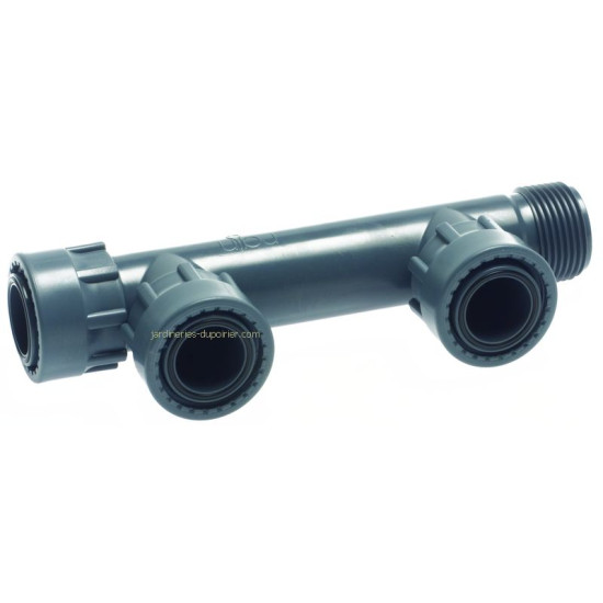 COLLECTEUR/ELECTROVANNE PVC PRESSION 2 VOIES F1 de Rain Irrigation - arrosage goutte à goutte dans Accessoires arrosage en PV...