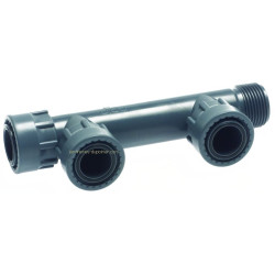 COLLECTEUR/ELECTROVANNE PVC PRESSION 2 VOIES F1 de Rain Irrigation - arrosage goutte à goutte dans Accessoires arrosage en PV...
