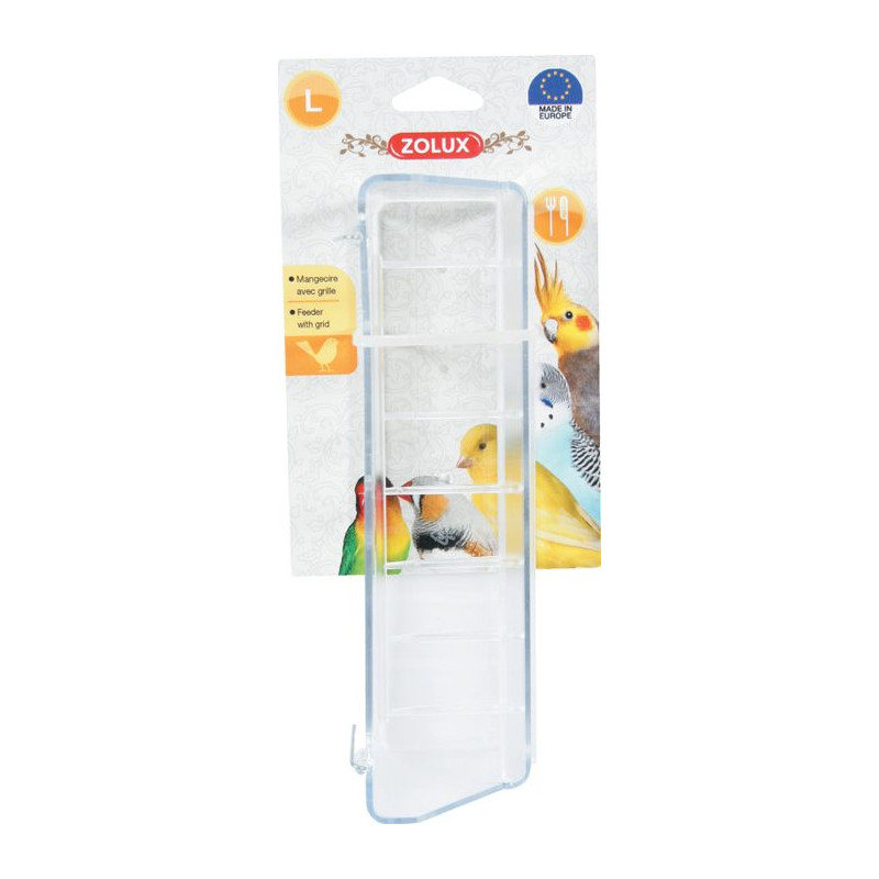 MANGEOIRE + GRILLE OIS L de Zolux - Produit pour animaux dans Gamelles et abreuvoirs pour oiseaux