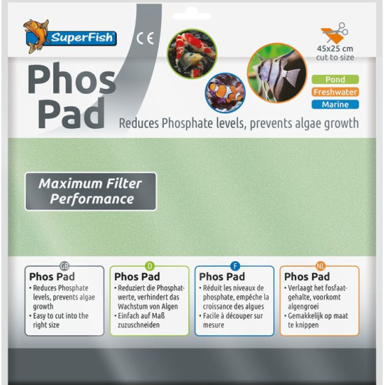 Phos pad 45x25 cm de Superfish - Aquadistri - accessoires pour aquarium et bassin dans Produits de filtration d'aquarium