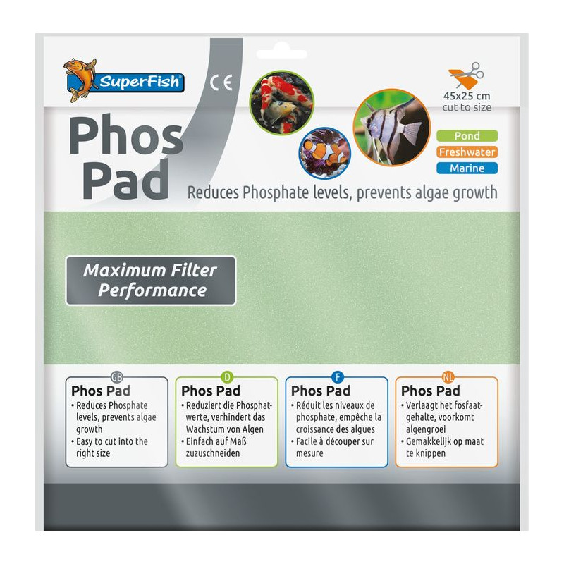 Phos pad 45x25 cm de Superfish - Aquadistri - accessoires pour aquarium et bassin dans Produits de filtration d'aquarium