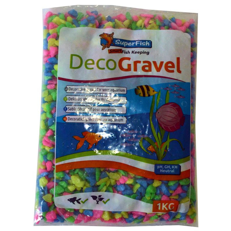 GRAVIER AQUARIUM NEON MIX 1 KG de Superfish - Aquadistri - accessoires pour aquarium et bassin dans Sable pour aquariums