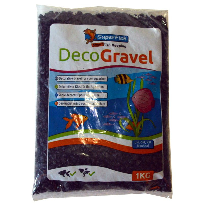 GRAVIER AQUARIUM NOIR 1KG de Superfish - Aquadistri - accessoires pour aquarium et bassin dans Sable pour aquariums