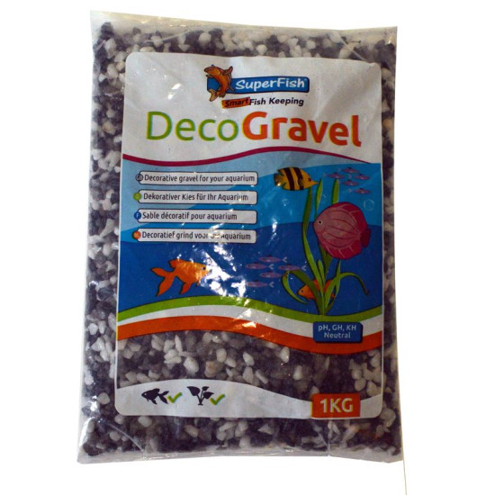 GRAVIER AQUARIUM BLANC-NOIR-GRIS 1K de Superfish - Aquadistri - accessoires pour aquarium et bassin dans Sable pour aquariums