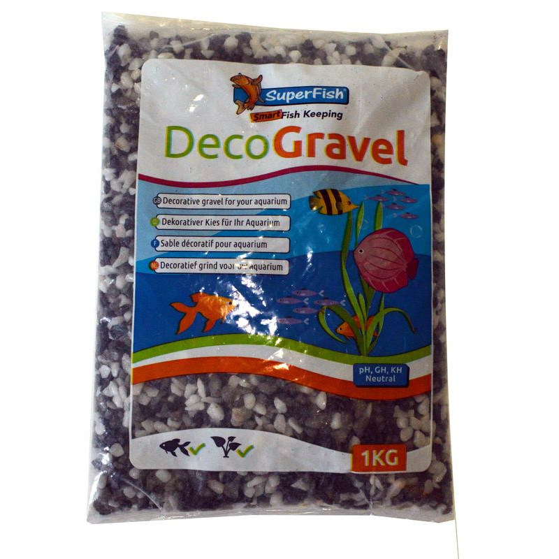 GRAVIER AQUARIUM BLANC-NOIR-GRIS 1K de Superfish - Aquadistri - accessoires pour aquarium et bassin dans Sable pour aquariums