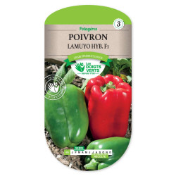Poivron Lamuyo Hyb.F1 -graines de Les Doigts Verts - graines de Gironde à Bordeaux dans Graines de Poivron