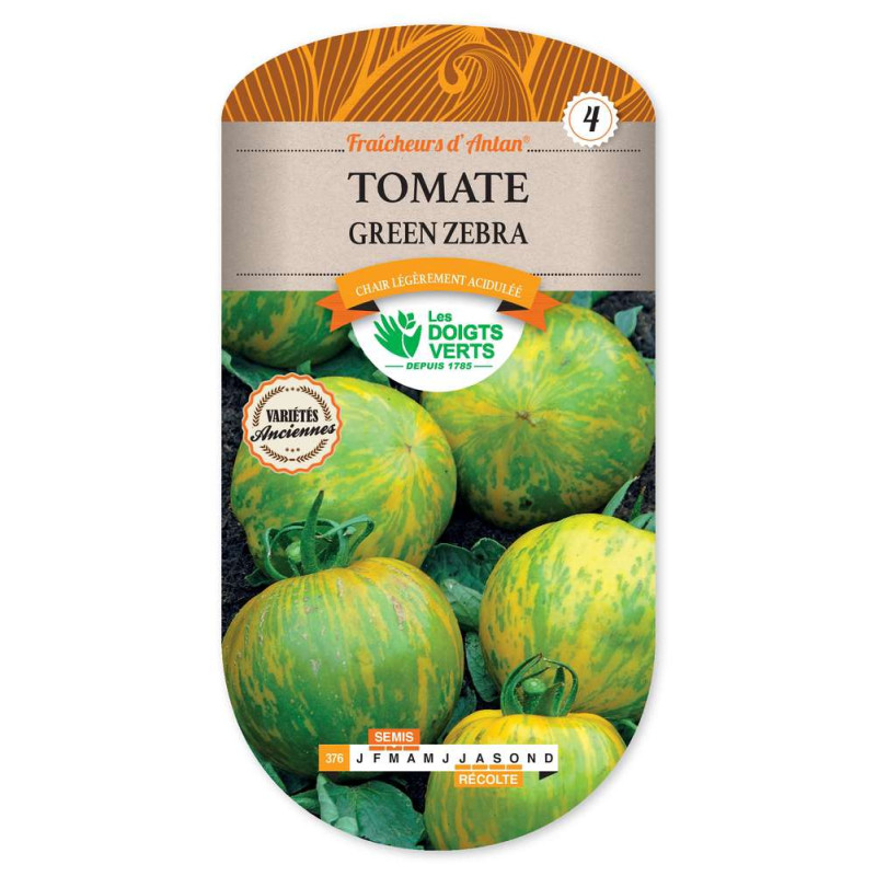 Tomate Green Zebra -graines de Les Doigts Verts - graines de Gironde à Bordeaux dans Graines de Tomate