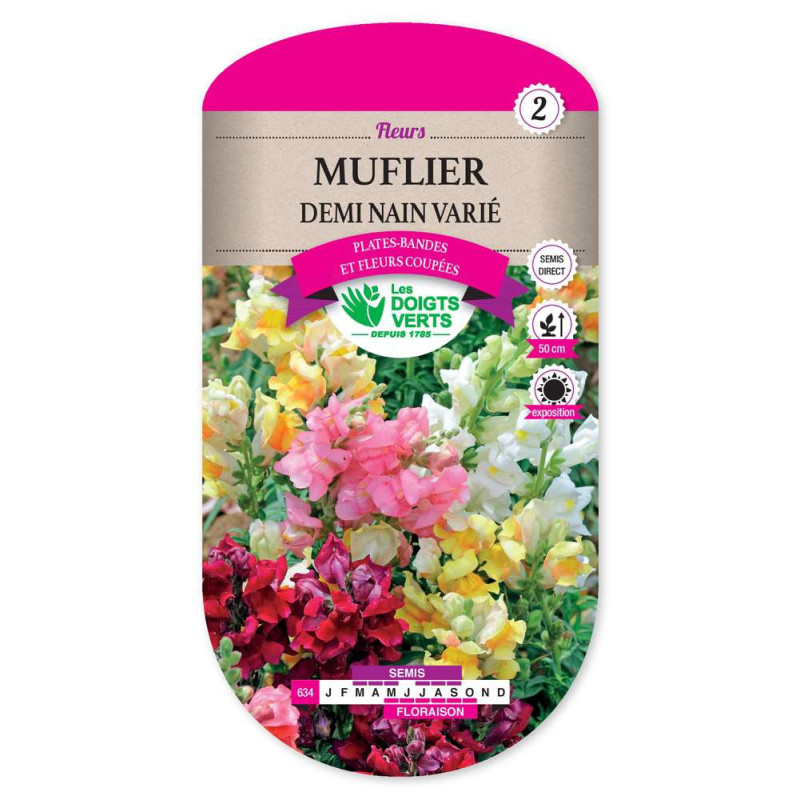 Muflier Demi Nain Varie -graines de Les Doigts Verts - graines de Gironde à Bordeaux dans Graines de fleurs en M