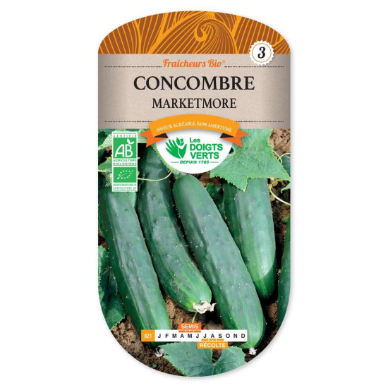 Concombre Marketmore Fraic.Bio -graines de Les Doigts Verts - graines de Gironde à Bordeaux dans Graines de Concombre